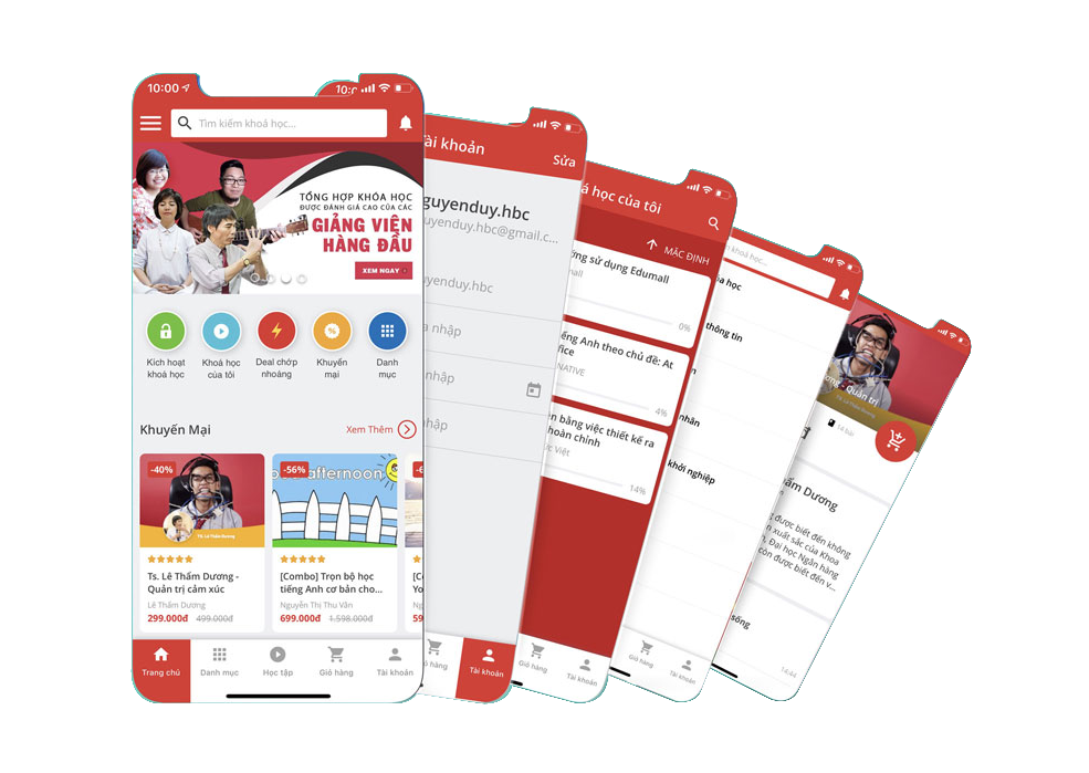 thiết kế app Edumall